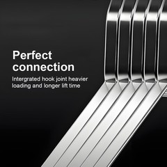 16.5 Inch 304 Stainless Steel Clothes Hangers Heavy Duty Metal 10 Pack