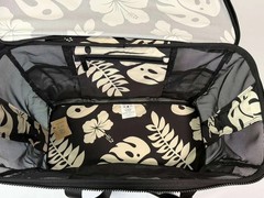 Aloha Collection CleverMade Collapsible Beach Tote Bag Fold Flat Mesh Black