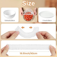 200pcs Bowl Covers Bread Proofing – Plastic Wrap for Food Sourdough Bread Baking