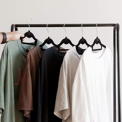 Black Metal Garment Clothes Rack 25 In. W X 59 In. H