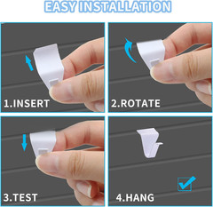 12 Pcs Vinyl Siding Hooks, Heavy Duty Stainless Steel White Vinyl Siding Hangers