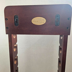 TOUCH OF CLASS 20 Slot Solid Wood Cherry Ball Cap Display Wall Rack, Excellent.