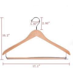 Quality Hangers Wooden Hangers Beautiful Sturdy Suit Coat Hangers with Lockin…