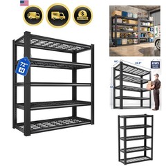 3010LBS Garage Shelving, 72″ H Heavy Duty Storage Shelves, 5 Tier Adjustable …