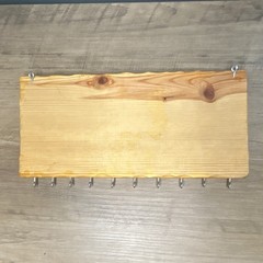 Wood Rustic Wind chime , 9 Traditional Hooks
