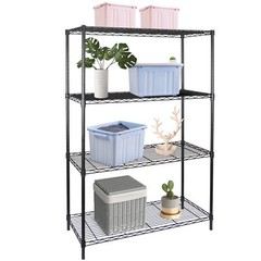 Wire Shelving Rack Shelf Household Kitchen Storage Metal Shelf Organizer 4-Tier