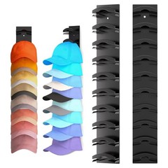 2 Pack Hat Organizer for Baseball Caps, Hat Rack for Wall with Strong Adhesive