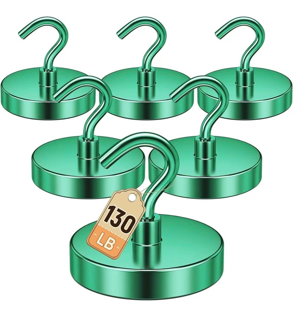 130LB Heavy Duty Magnetic Hooks Strong Neodymium Magnet Hanger for Kitchen Cruis