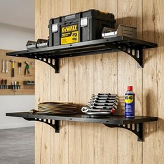 FEBTECH 2-Pack 47×18 Garage Wall Shelves Heavy Duty Metal Storage Rack