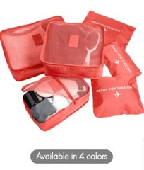 6 Piece Luggage Packing Cubes & Laundry Pouches For Travel and Storage