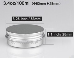 Aluminum Round Metal Tins,Storage Jar Candle Lip Balm Cosmetic Sample Containers