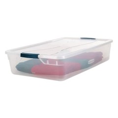 Rubbermaid RMCC410001 41 qt Clever Store Basic Latch-Lid Container – Clear New