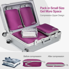 Compression Packing Cubes for Travel Women – Lightweight Luggage Organizers Bag