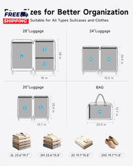 Travel Vacuum Bags 2026 Lastest Wireless Pump 4 Sizes Space Saver Vacuum Bags
