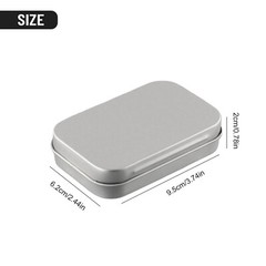 6 Pcs Metal Box Container Hinged Lid Small Empty Storage Box For Small Cosmetics