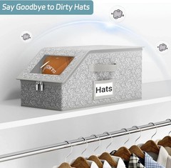 2 PCS Stackable Hat Storage for Baseball Caps, Holds up to 24 Caps Hat Organizer