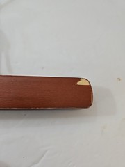 Lot of 6 Cherry Wood Slack Pants Clamp Hangers