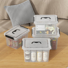 2-Pack Clear Latch Storage Bins with Lids and Handles – 6QT/12QT Sizes