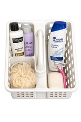 Divided 3-Compartment Plastic Storage Caddy with Handle 10×8.75×7.5 Home Dorm