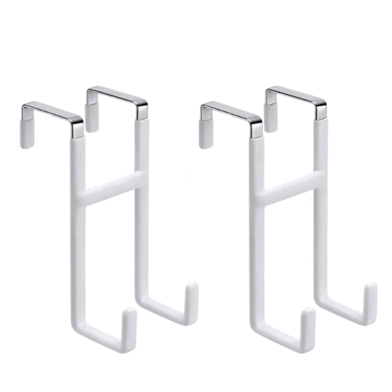 2 Packs Over The Door Hooks, Double Sided Door Hanger Hook – Heavy Duty No Drill
