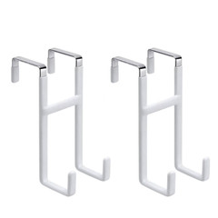 2 Packs Over The Door Hooks, Double Sided Door Hanger Hook – Heavy Duty No Drill