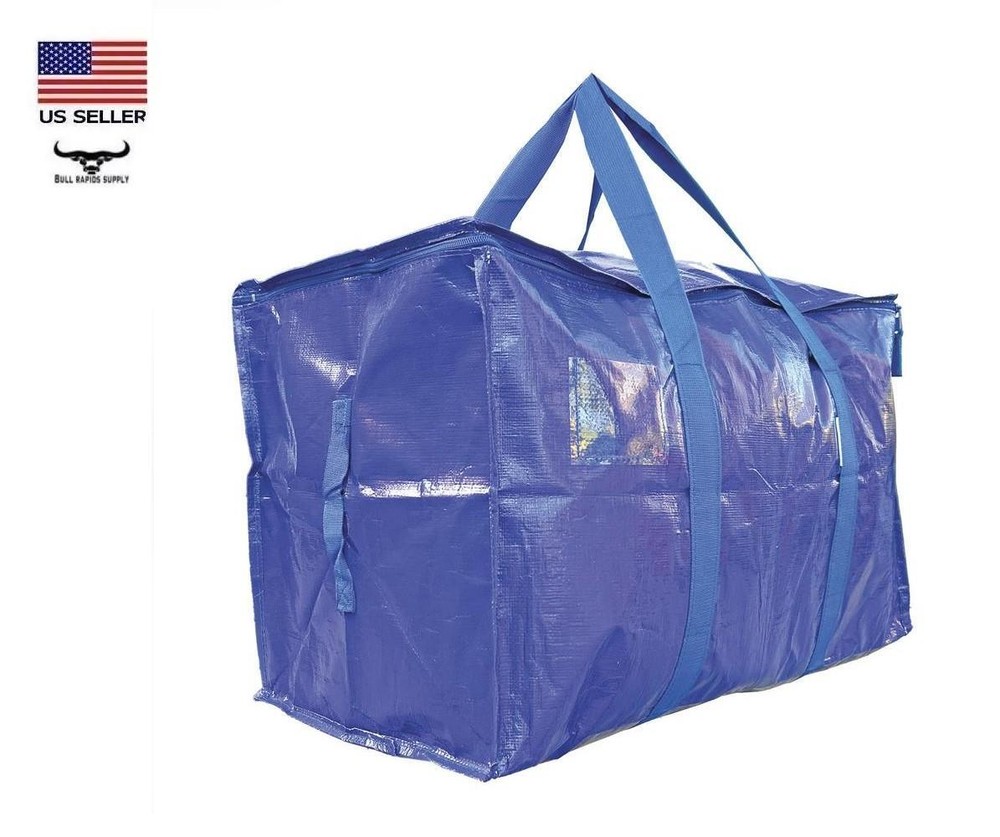 Extra Large 24-Gallon Heavy-Duty Moving & Storage Bag w/ Zipper Close & Handles