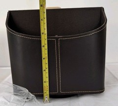 Spinning Remote Control Organizer Caddy NIB Brown Faux Leather