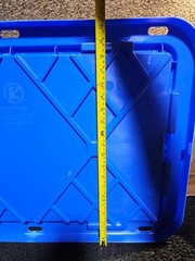 (QTY 8) 27 Gallon 30-1/4″ x 20.5″ Heavy Duty Tote Bin Blue Cover Top Lid Only
