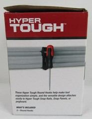 Hyper Tough Round Hooks 3 Pack Tool Organizing Compatible Snap Panel Pegboard