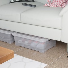 Idotry 20 Qt Under Bed Storage Box, Stackable Bin with Lid & Wheels, 3-Packs