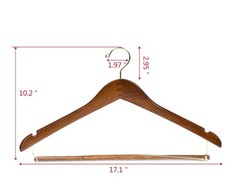 Wooden Hangers Beautiful Sturdy Suit Curved Hangers Great for Travelers Heavy…