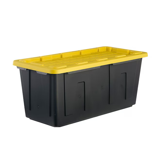 Commander X-large 50 -Gallons ( 200 -Quarts ) Black and Yellow Heavy Duty Stack
