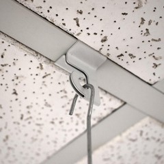 Extra Heavy Duty White Aluminum Drop Ceiling Hooks, One Piece Ceiling Grid Cl…