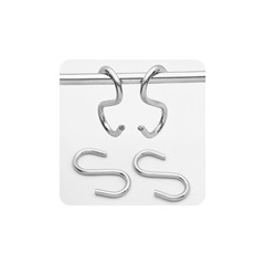 32 PCS 1.5 Inch Silver S Hooks Metal Hanging Hooks Kitchen Storage Tool