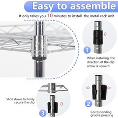 Adjustable Metal Shelving Unit Heavy-Duty Storage Garage Closet New