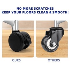 Office Chair Brake Twin Caster Wheels,Universal Fit 2 Inch Castors ,Smooth Si…
