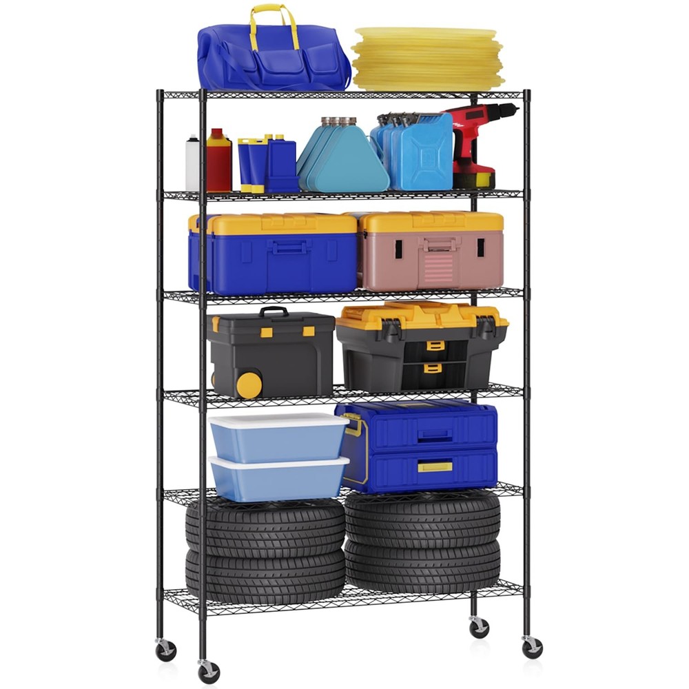 Heavy Duty Adjustable Metal Wire Shelving Unit Home Garage Storage Organizer