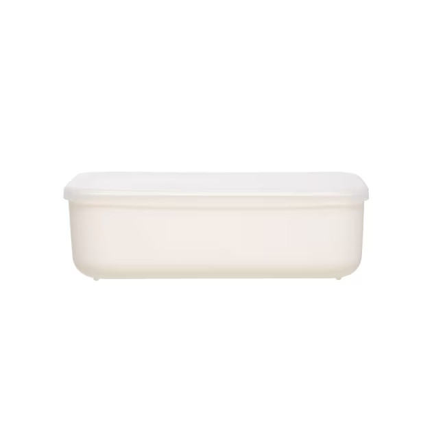 Small 0.713 -Gallons ( 2.854 -Quarts ) White Stackable Tote with Standard Snap L