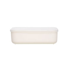 Small 0.713 -Gallons ( 2.854 -Quarts ) White Stackable Tote with Standard Snap L