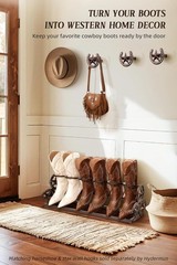 NEW 3 Pair Boot Rack Adjustable Freestanding Metal Cowboy Boot Organizer