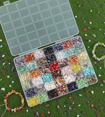 42 Grids Bead Organizer Box, 9.1×6.5×0.7 inch, Transparent Jewelry Organizer …
