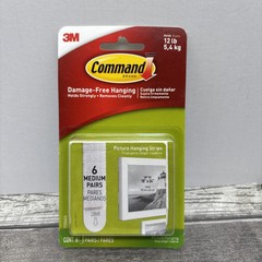 3M Command Medium Picture Hanging Strips, 6 Pack Of 2 Pairs, 12 Lb Hold {56}