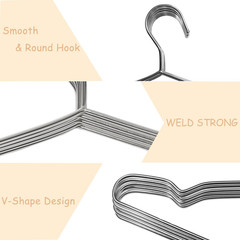Extra Wide Wire Hangers for plus Size Clothes, 19.6 Inch Stainless Steel plus Si
