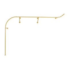 Gold Metal Hanging Clothes Rail, Heavy Duty Wall-mounted Garment Rack, 98.4*63in