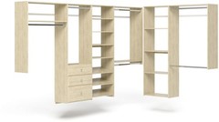 Easy Track PH59 120 Inch x 84 Inch L-Shape Walk-In Closet – Honey Blonde