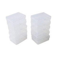10pcs Small Clear Plastic Rectangular Storage Box Jewelry Beads Container Case