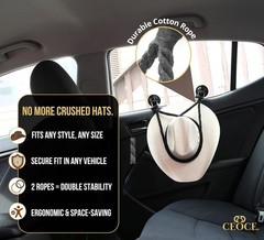Universal Fit Cotton Rope Cowboy Hat Holder – Portable & Easy-Install Design