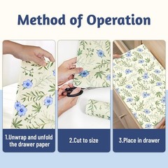 SCENTORINI Fresh Linen Drawer Liners 14.3 In X 19.6 In, Fold