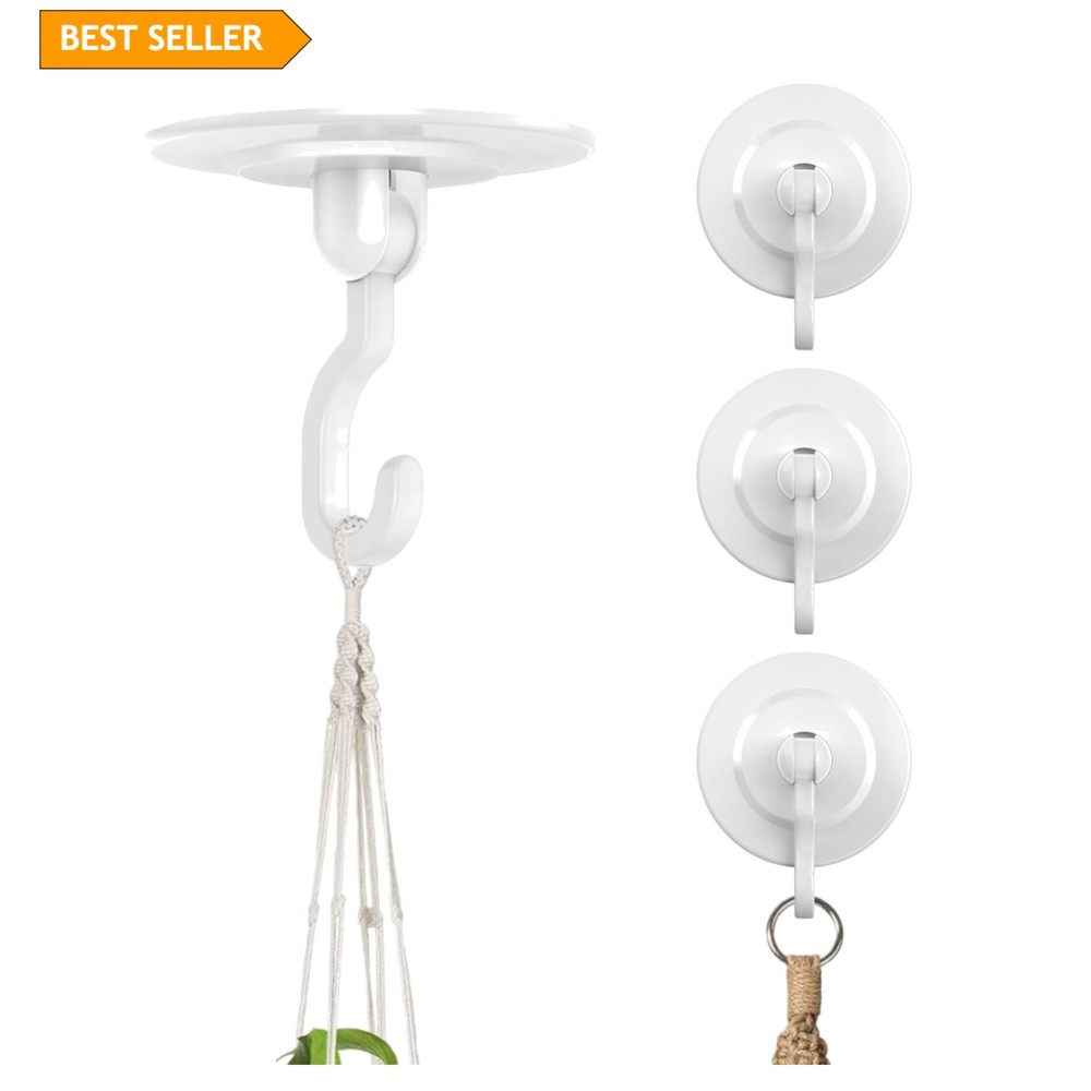 Contemporary 4-Pack Adhesive Hooks for Home Decor – 3 lbs Capacity, Matte Finish