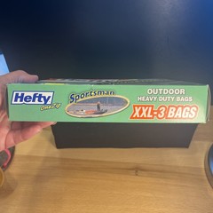 Hefty One Zip Sportsman XXL 3 Bags 22 Gallon Zipper Outdoor Heavy Duty Bags NEW